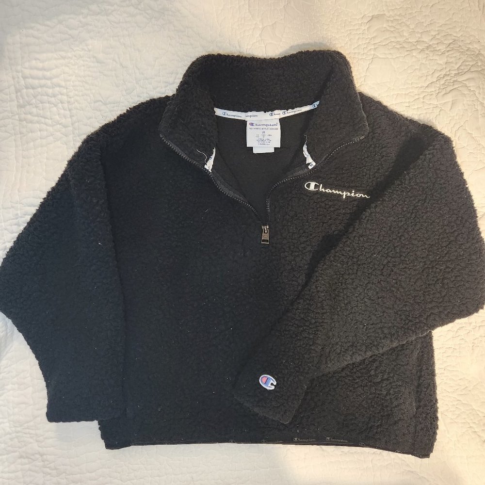 Champion Black 1/4 zip pullover